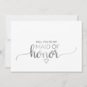 Eenvoudige zilverkalligrafie gemaakt van het eervo kaart (Voorkant)