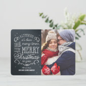 Eenvoudige zin Bewerkbare kleur Kerstkaarten Feestdagenkaart (Staand voorkant)