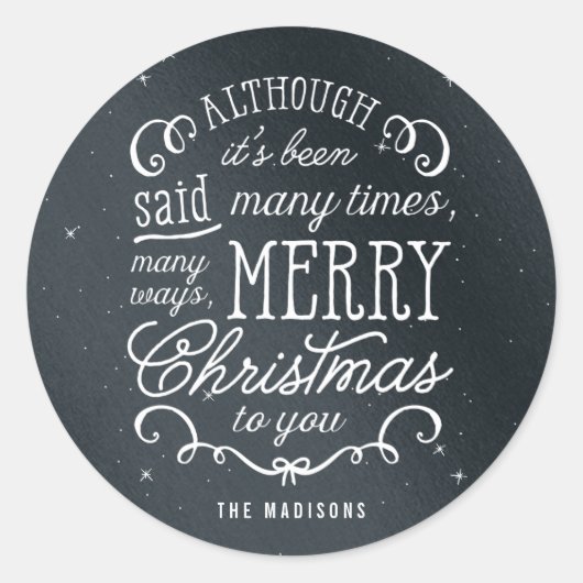 Eenvoudige zin Bewerkbare kleur vakantie Sticker (Voorkant)