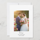 Eenvoudige zoete bruiloft Flat Custom Dank u kaart (Voorkant)