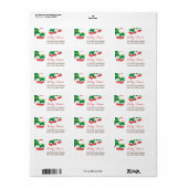 Eenvoudige zoete kersen retouradreslabels etiket (Full Sheet)