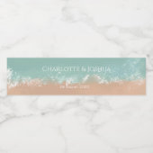 Eenvoudige zomer strand bruiloft cadeautjes waterfles etiket (Enkel label)