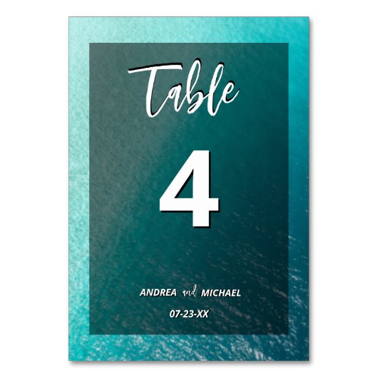 Eenvoudige zomer strand oceaan tropische setting b kaart (Voorkant)