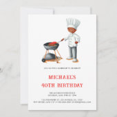 Eenvoudige zomerbarbecue 40e verjaardag kaart (Voorkant)