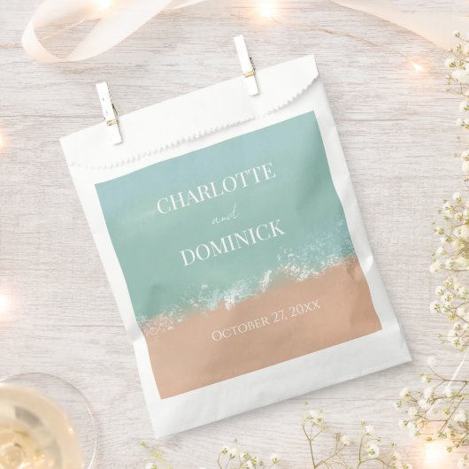 Eenvoudige zomervakantie met strand bruiloft bedankzakje (Geknipt)
