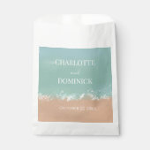 Eenvoudige zomervakantie met strand bruiloft bedankzakje (Voorkant)