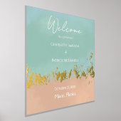 Eenvoudige zomervakantiestrand bruiloft folie afdrukken (Laagn)