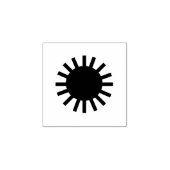 Eenvoudige zon silhouet outline houten kunststempe rubberstempel (Afrduk)