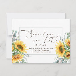 Eenvoudige zonbloem Zelfde liefde Nieuwe Datum Save The Date