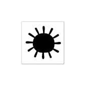 Eenvoudige zoncontour rubberstempel (Afrduk)