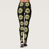 Eenvoudige zonnebloem Botanische Yoga Pattern Legg Leggings (Achterkant)