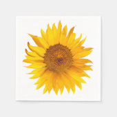 Eenvoudige Zonnebloem bruiloft Servetten (Voorkant)