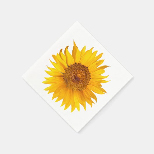 Eenvoudige Zonnebloem bruiloft Servetten (Hoek)