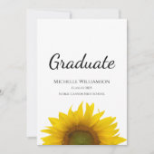 Eenvoudige Zonnebloem Klasse van 2025 Afstuderen Aankondiging (Voorkant)