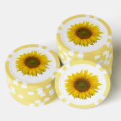 Eenvoudige Zonnebloem Land Botanische Bloemen Poker Chips (Opstapeling)