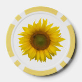 Eenvoudige Zonnebloem Land Botanische Bloemen Poker Chips (Achterkant)