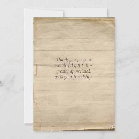 Eenvoudige zonnebloem Natuurlijke Organische Bedan Bedankkaart (Achterkant)