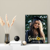 Eenvoudige Zonnebloem Script Afstuderen Foto Poster