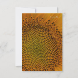 Eenvoudige zonnebloem Up-close Notitiekaartje