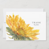 Eenvoudige Zonnebloem Verlies van Leven Dank U Bedankkaart (Voorkant)