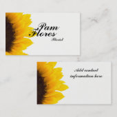 Eenvoudige zonnebloempitten Visitekaartjes (Voorkant / Achterkant)