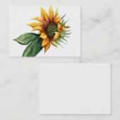 Eenvoudige zonnebloempitten Visitekaartjes (Voorkant / Achterkant)