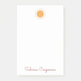 Eenvoudige zonneschijnaantekeningen op maat post-it® notes