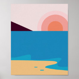 eenvoudige zonsondergang poster