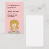 Eenvoudige Zorgverlener Leuke Visitekaartjes (Voorkant / Achterkant)