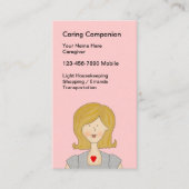 Eenvoudige Zorgverlener Leuke Visitekaartjes (Voorkant)