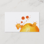 Eenvoudige, zuivere oranje visitekaartjes (Achterkant)