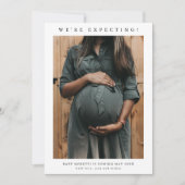Eenvoudige zwangerschap foto aankondiging (Voorkant)