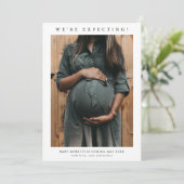 Eenvoudige zwangerschap foto aankondiging (Staand voorkant)