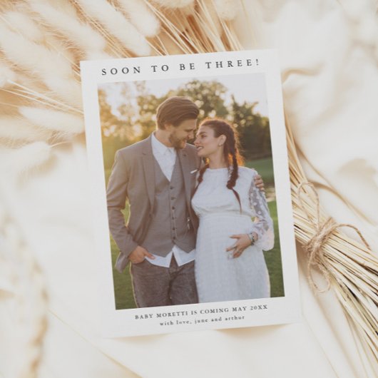 Eenvoudige zwangerschap foto aankondiging