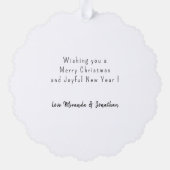 Eenvoudige Zwangerschapsaankondiging Groene Orname Ornament Kaart (Achterkant)