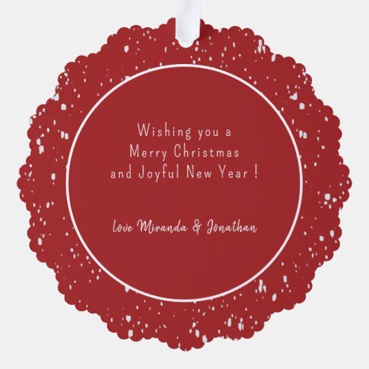 Eenvoudige zwangerschapsaankondiging rode Ornament (Achterkant)