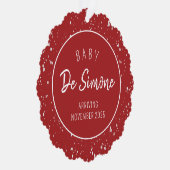 Eenvoudige zwangerschapsaankondiging rode Ornament (Rechts)