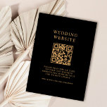 Eenvoudige Zwart en Gouden Huwelijk QR Code Informatiekaartje<br><div class="desc">Deze eenvoudige,  moderne bijsluiterkaarten zijn voorzien van een QR-code-sjabloon,  waardoor het gemakkelijk is om uw gasten naar uw trouwwebsite of register te leiden. Een kleurenschema van zwart en goud is stijlvol,  elegant en stijlvol!</div>