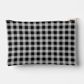 Eenvoudige zwart en grijs Gingham Style Plaid Etui (Achterkant)