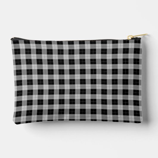 Eenvoudige zwart en grijs Gingham Style Plaid Etui (Achterkant)