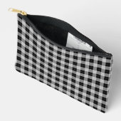 Eenvoudige zwart en grijs Gingham Style Plaid Etui (Open)