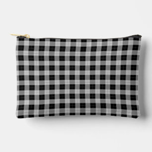 Eenvoudige zwart en grijs Gingham Style Plaid Etui
