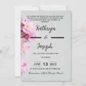 Eenvoudige zwart en grijs minimalistische bruiloft kaart (Voorkant)