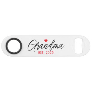 Eenvoudige zwart en rood typografie nieuwe oma speed flessenopener