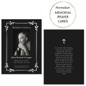 Eenvoudige zwart en zilver orthodoxe begrafenisgeb plaatskaartje