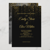 Eenvoudige Zwart & Goud Elegante Minimalistische A Kaart (Voorkant / Achterkant)