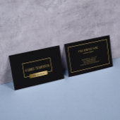 Eenvoudige zwart-gouden combinatie visitekaartje