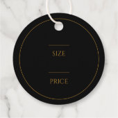 Eenvoudige zwart-gouden prijs Labels (Achterkant)