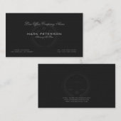 Eenvoudige zwart linnen textuur advocaat in de wet visitekaartje (Voorkant / Achterkant)