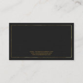 Eenvoudige zwart linnen textuur advocaat in de wet visitekaartje (Achterkant)